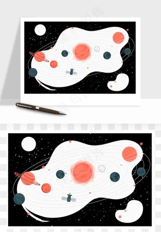 宇宙太空行星矢量png免抠