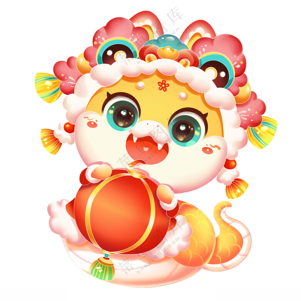 2025蛇年春节卡通