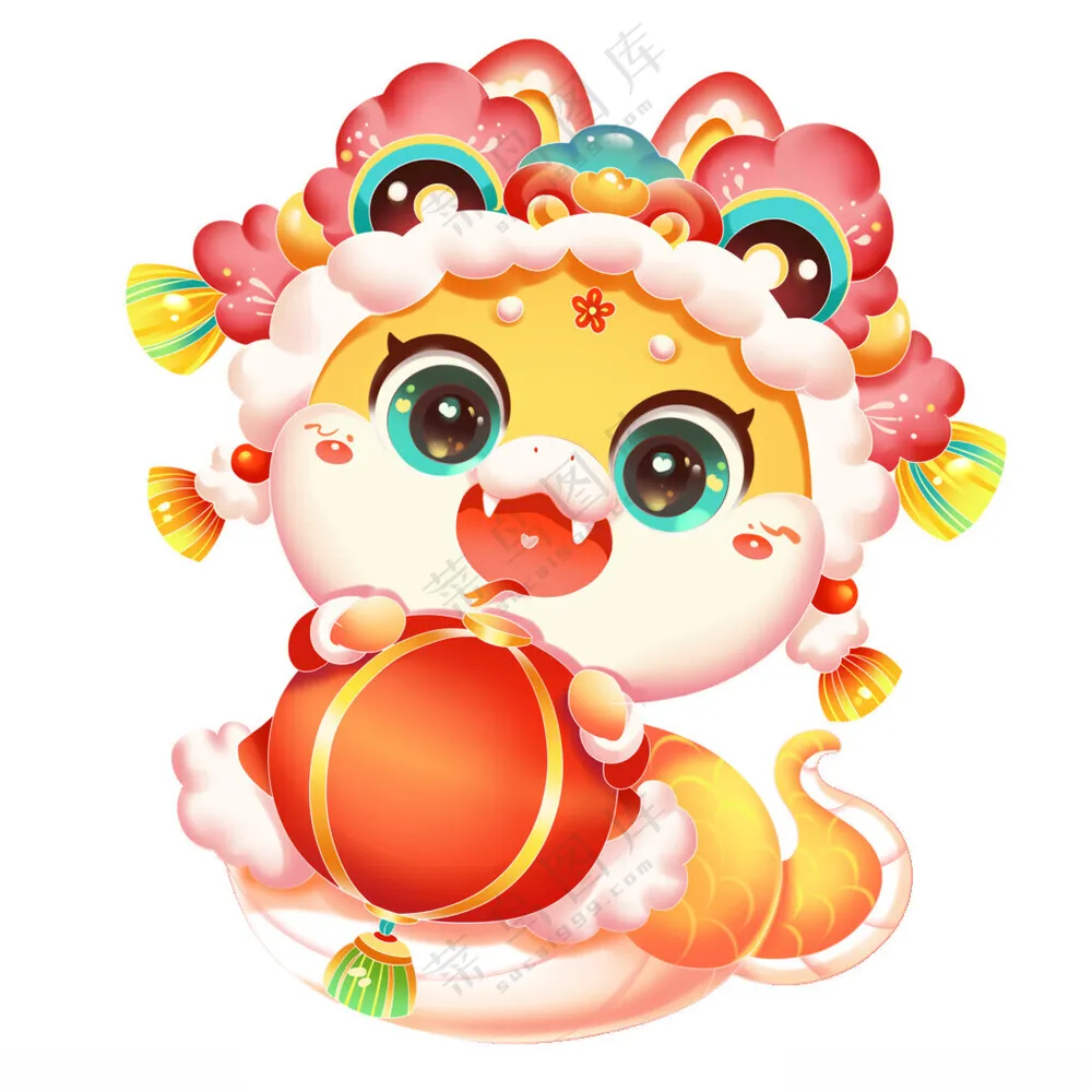 2025蛇年春节卡通