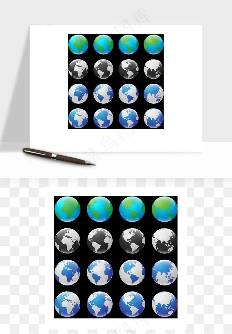 科技地球点线矢量png免抠