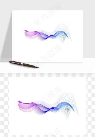 科技飘带波浪线条矢量png免抠