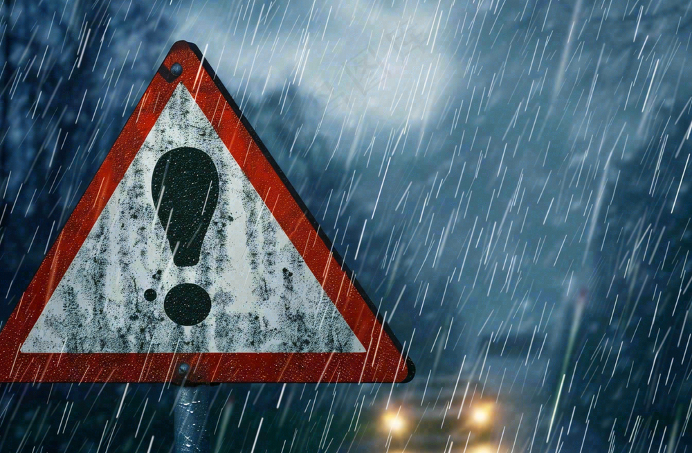 暴雨天气预警摄影图
