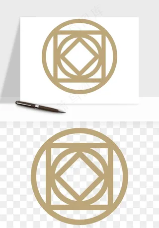 中式镂空古典图案png免抠