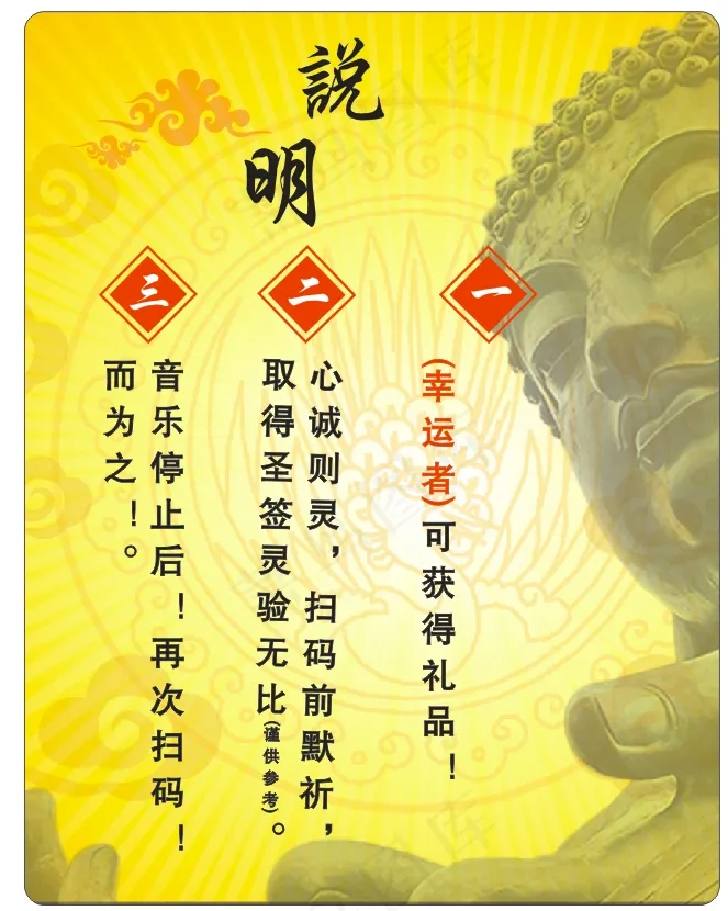 经文如来佛祖黄色卡片