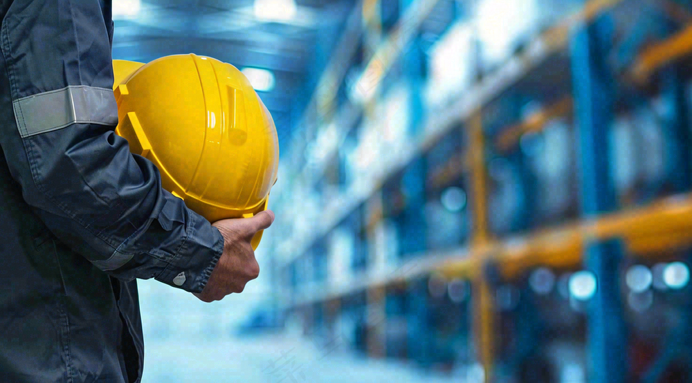 劳动的工人安全帽工作劳动节摄影图