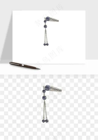 古风发簪头饰配饰png免抠