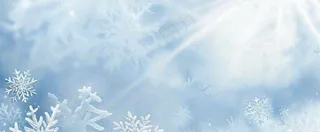 冬天雪花雪白蓝色寒冷小寒大寒摄影图