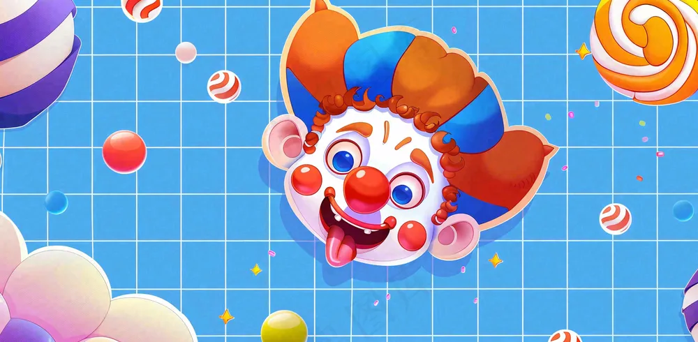 卡通插画马戏团小丑搞怪娱乐快乐表演愚人节插画背景