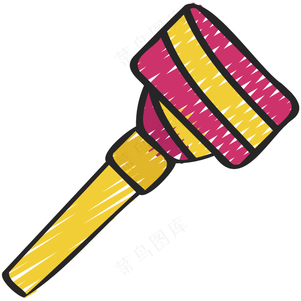 派对沙锤 铅笔手绘图标icon