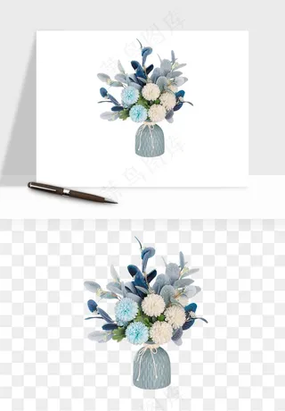 花瓶摆件花艺png免抠图