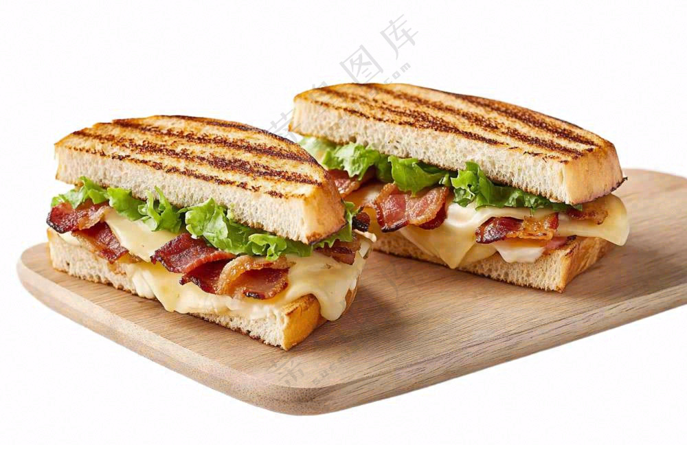 三明治汉堡摄影图免抠