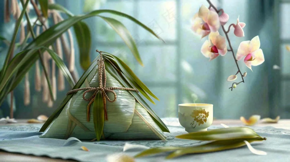 端午节粽子场景背景