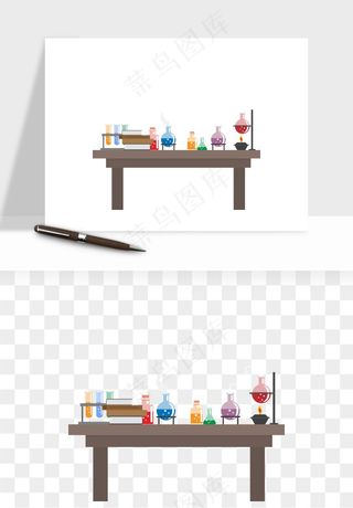 卡通化学实验设备器材png免抠图