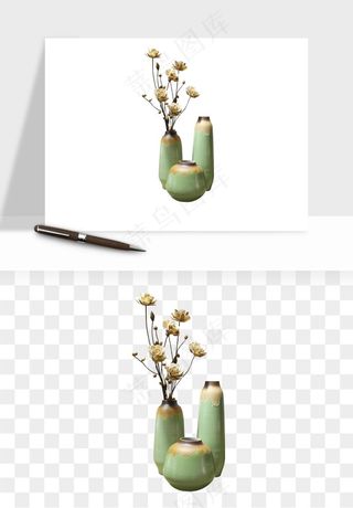 花瓶摆件花艺png免抠图
