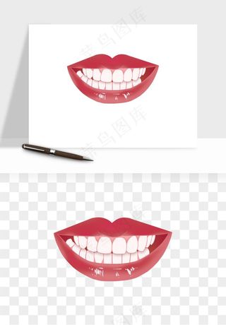 手绘牙齿矫正拔牙png免抠