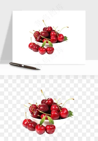 樱桃车厘子水果png免抠