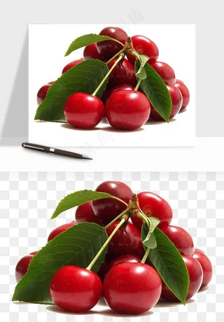 樱桃车厘子水果png免抠