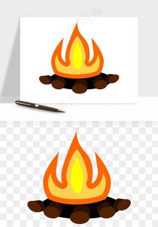 帐篷露营篝火png免抠