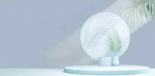 美妆护肤3d展台清新背景