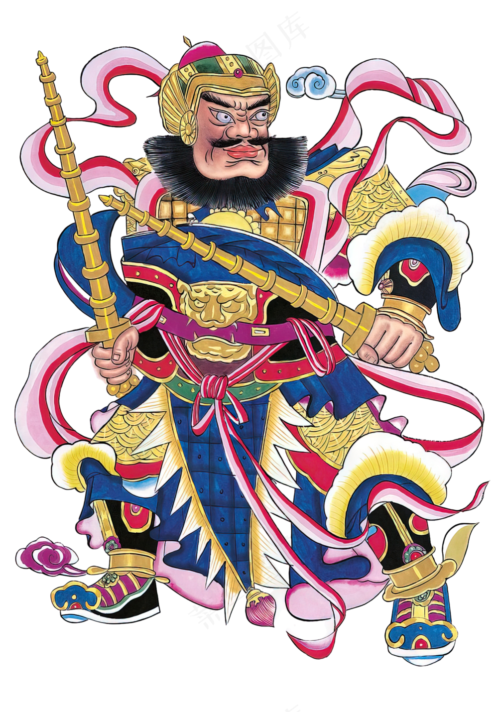 png免抠春节年画人物