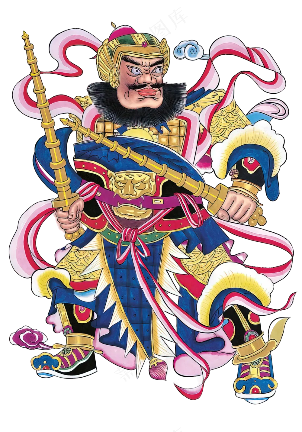 png免抠春节年画人物