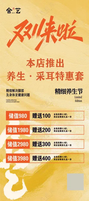 舍艺双十一  80x180cm