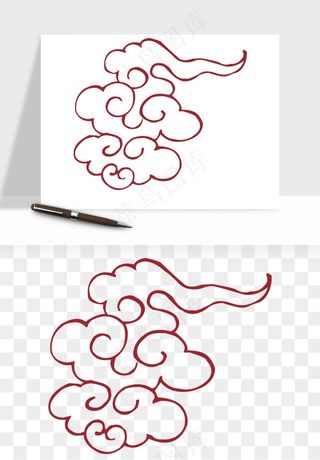 国潮祥云矢量png免抠