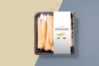 即食玉米包装标签样机超市品牌vi提案PS模板01