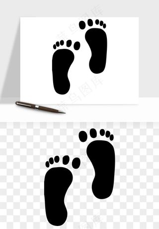 脚印脚丫鞋印png免抠