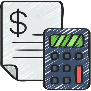 算账 计算器 铅笔手绘图标icon