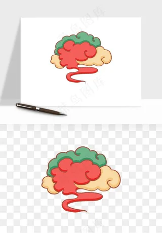 国潮敦煌云纹祥云云彩png免抠