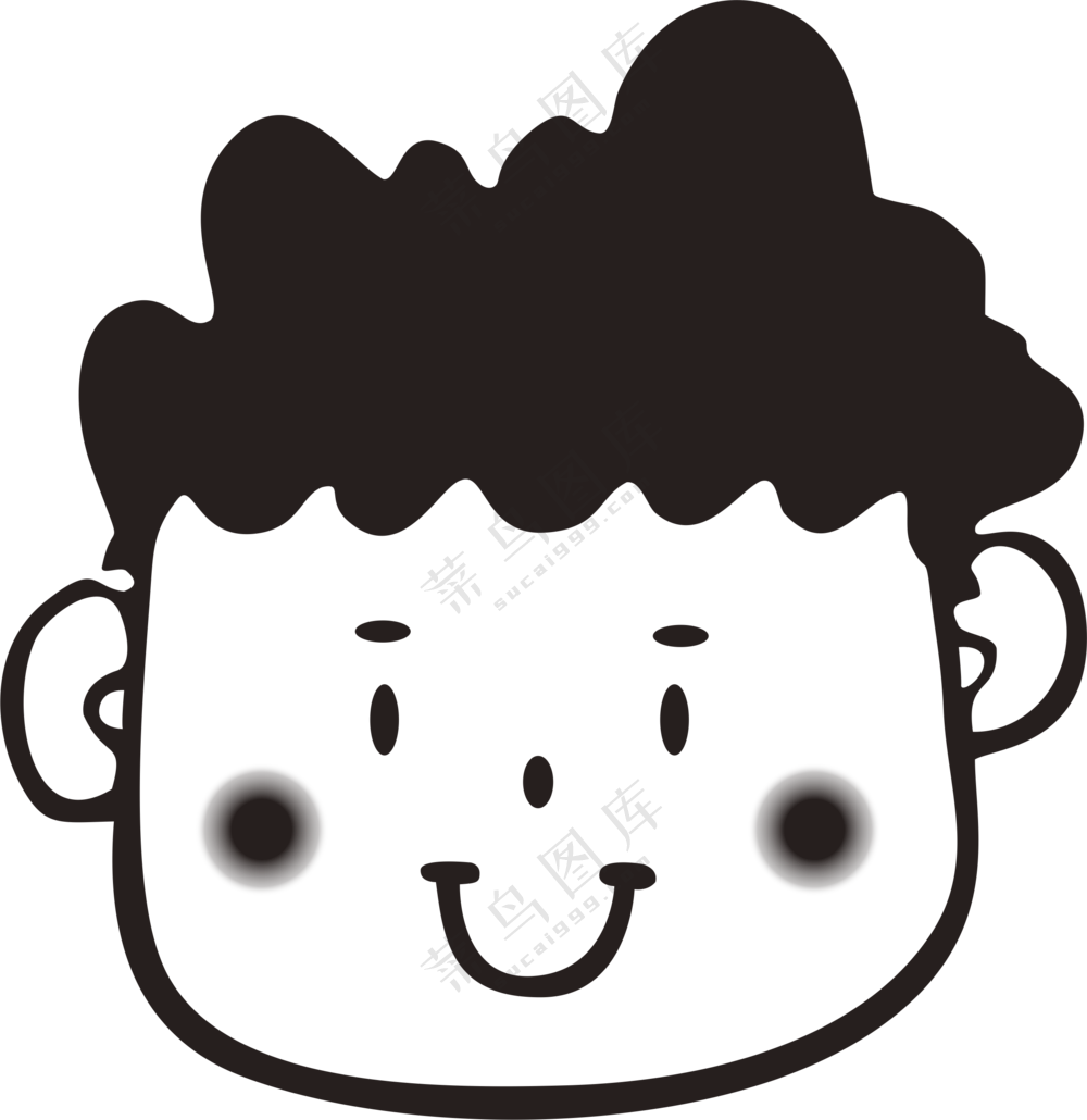 卡通小男孩