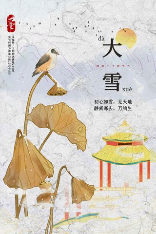 大雪节气节日活动宣传海报