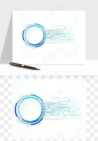 科技电路板线路矢量png免抠