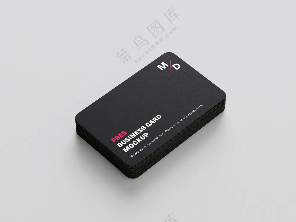 黑色圆角名片样机1