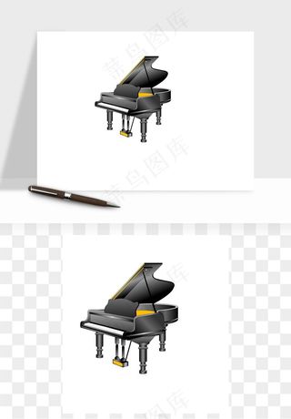 手绘钢琴矢量