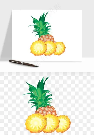 菠萝水果png免抠