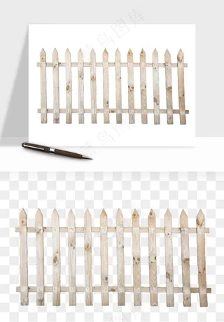 手绘围栏护栏栅栏png免抠