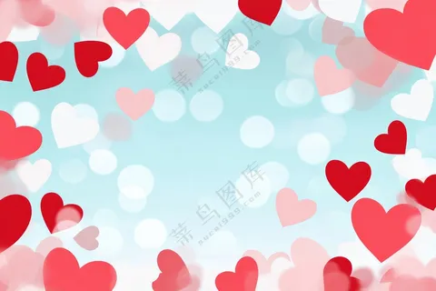 浪漫粉色爱心背景