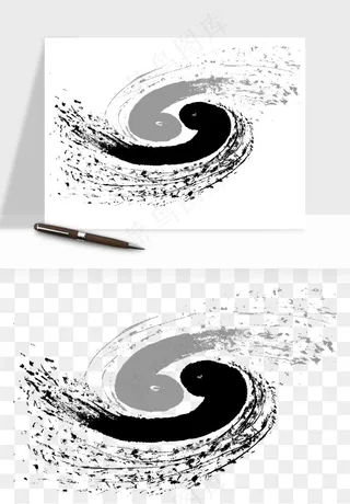 八卦太极阴阳风水png免抠