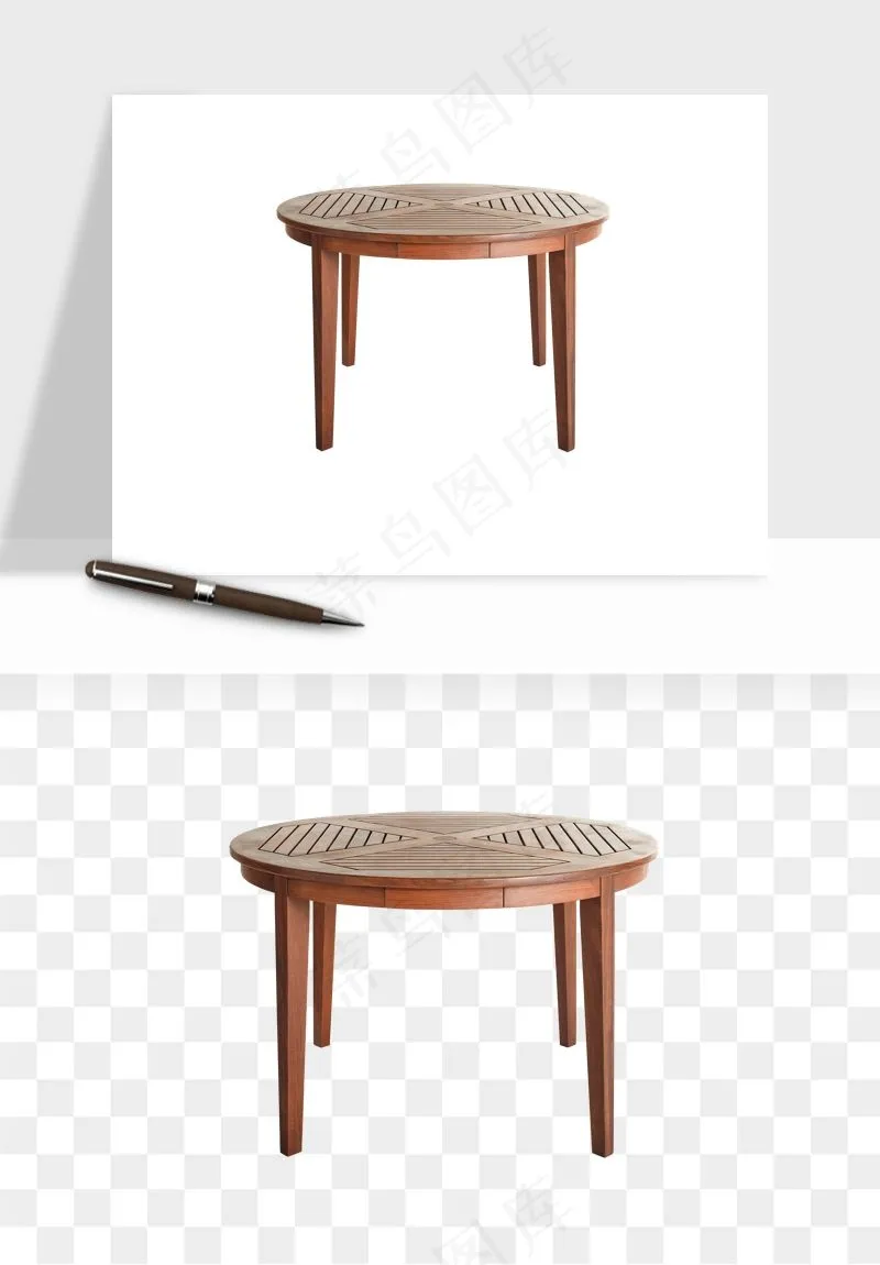 中式长椅长桌木桌png免抠