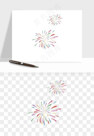 卡通烟花烟火礼花png免抠