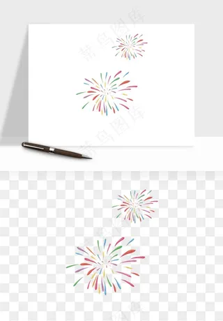 卡通烟花烟火礼花png免抠