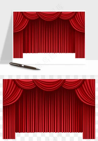 窗帘幕布帷幕png免抠