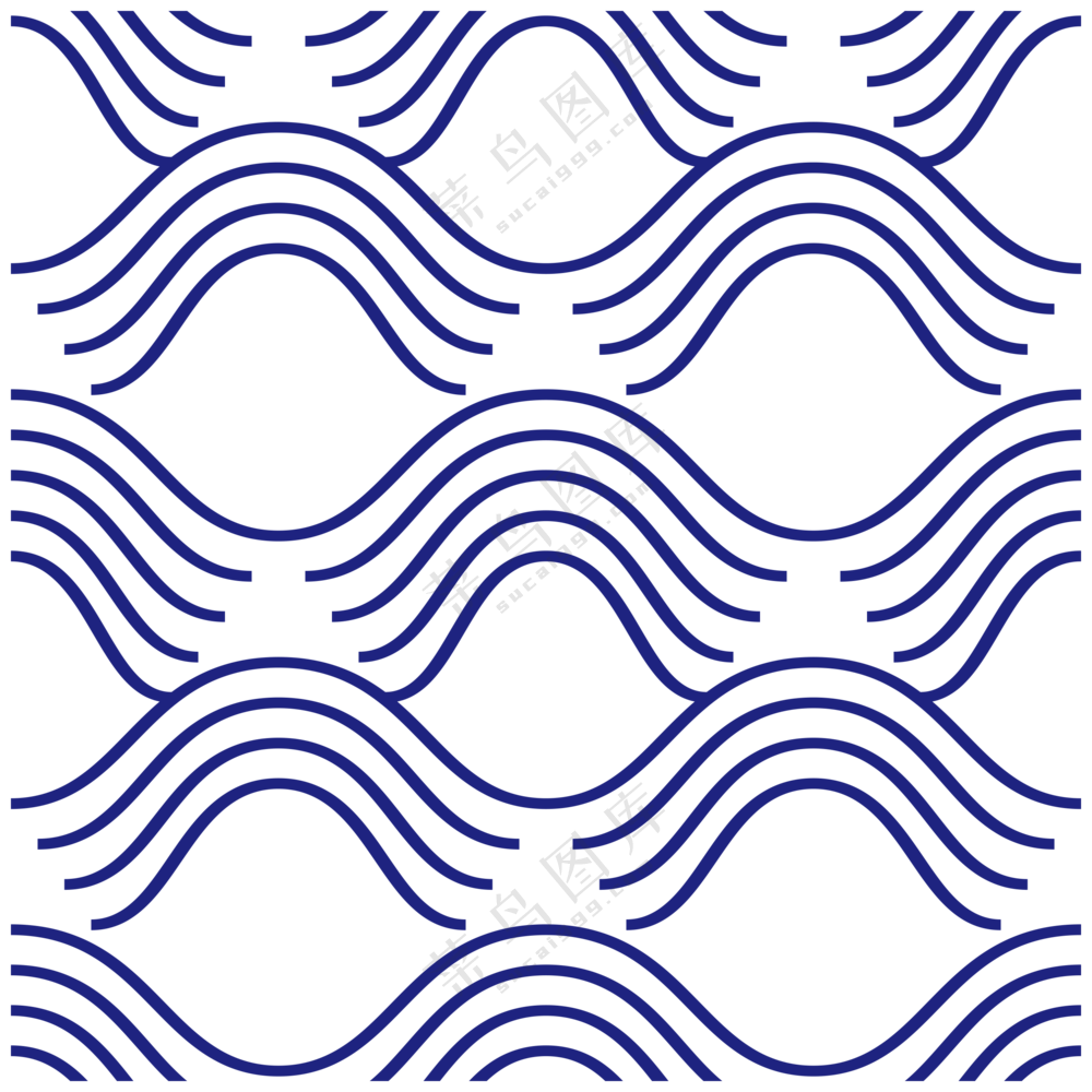 波浪底纹图案 (3)