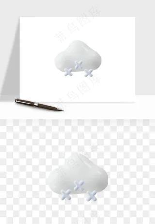 立体天气图标png免抠