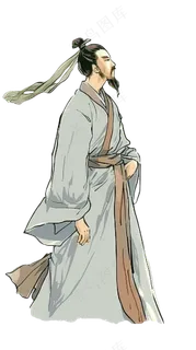 屈原 古风人物 免抠图