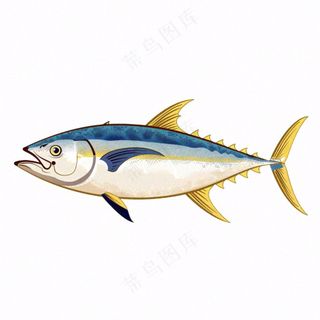 海洋鱼类海鲜卡通插画免抠