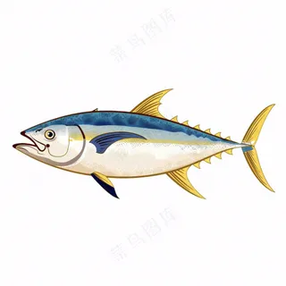 海洋鱼类海鲜卡通插画免抠