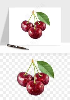 樱桃车厘子水果png免抠